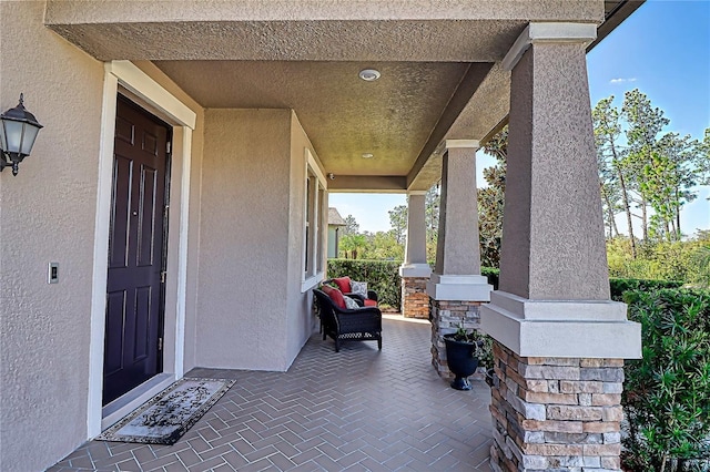 view of patio with covered porch