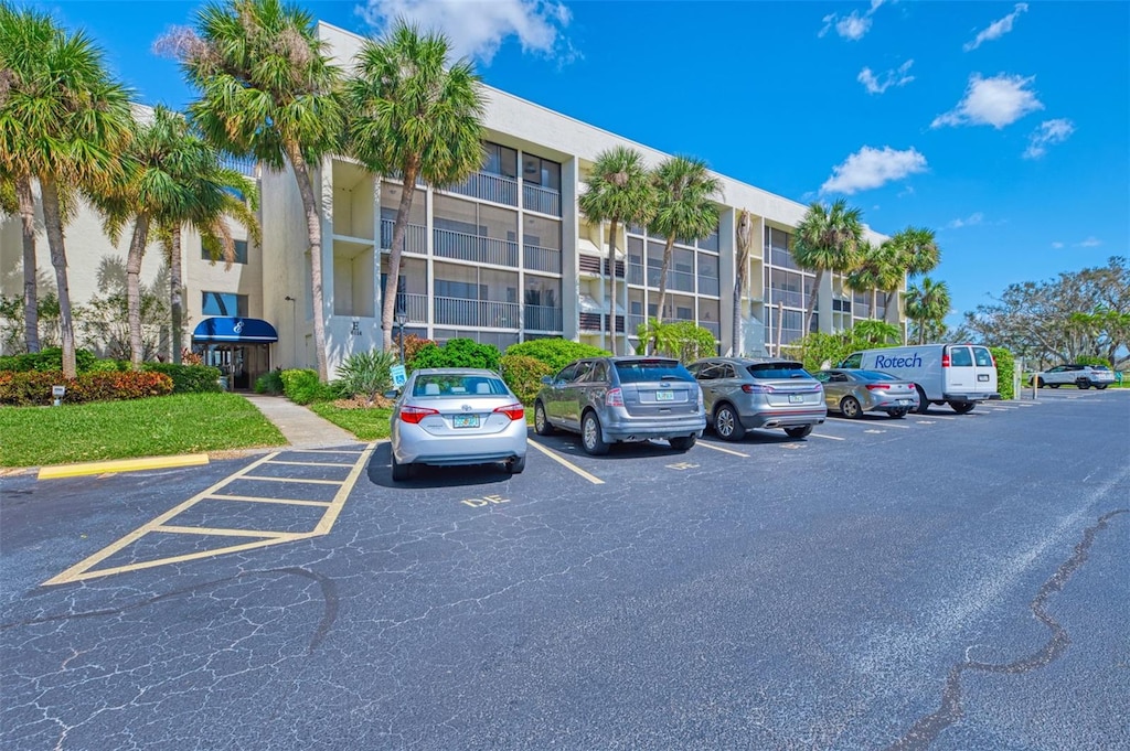 view of parking / parking lot