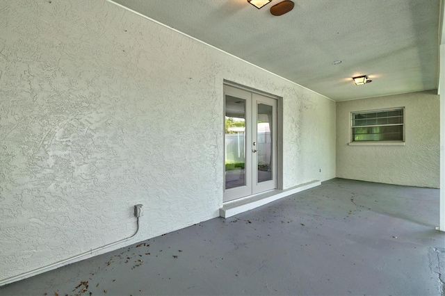 view of patio with french doors
