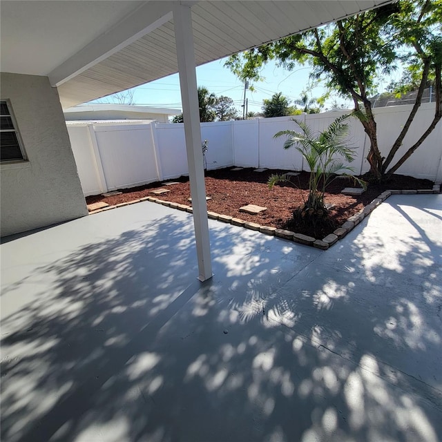 view of patio / terrace with a fenced backyard