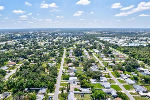 drone / aerial view with a residential view