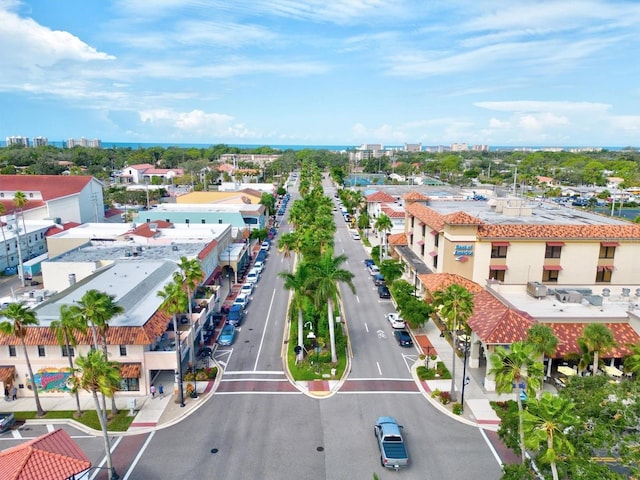 aerial view featuring a city view