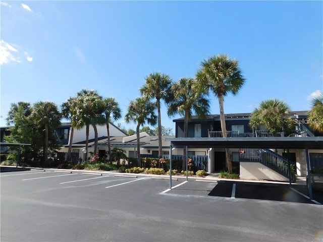 view of uncovered parking lot