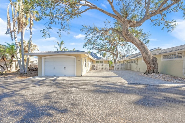 view of front of home with a garage