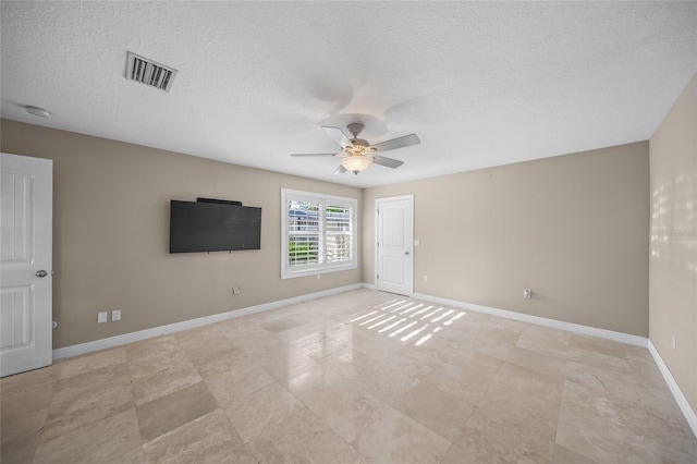 interior space featuring ceiling fan