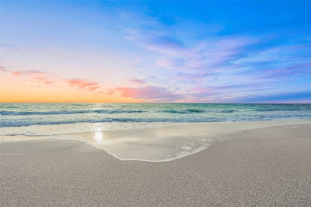 water view with a view of the beach