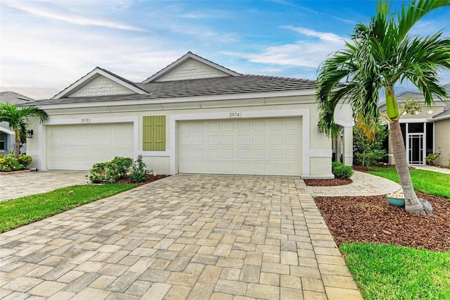 view of front of home featuring a garage