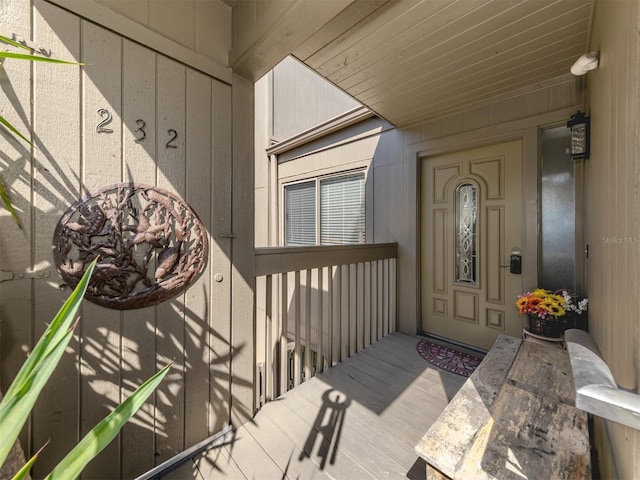 view of doorway to property