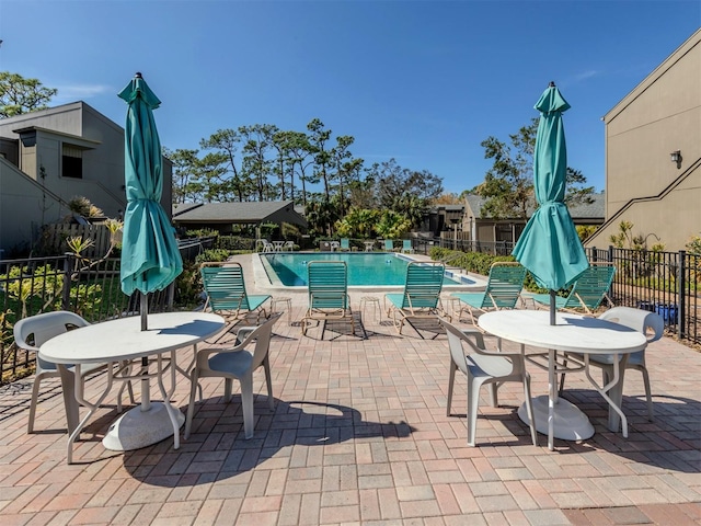 view of pool with a patio area