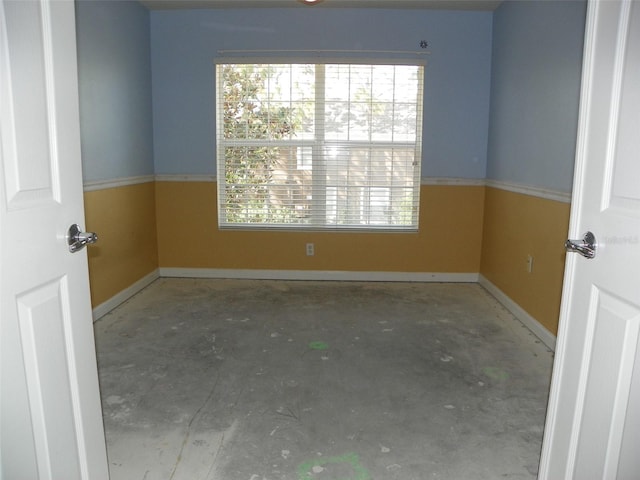 empty room with concrete floors