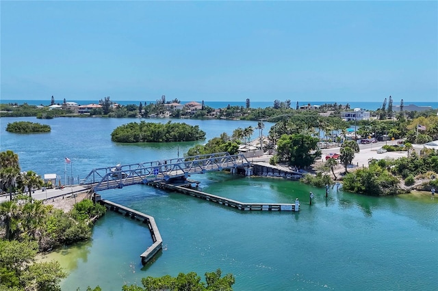 14041 Bellagio Way Unit 214, Osprey, FL 34229 - view of water feature featuring a floating dock