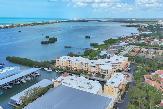 14041 Bellagio Way Unit 214, Osprey, FL 34229 - birds eye view of property with a water view