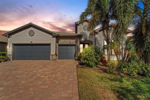 view of front of house featuring a garage