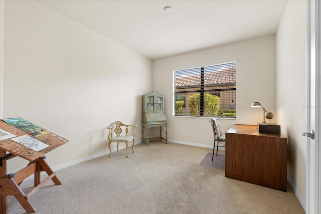 view of carpeted office