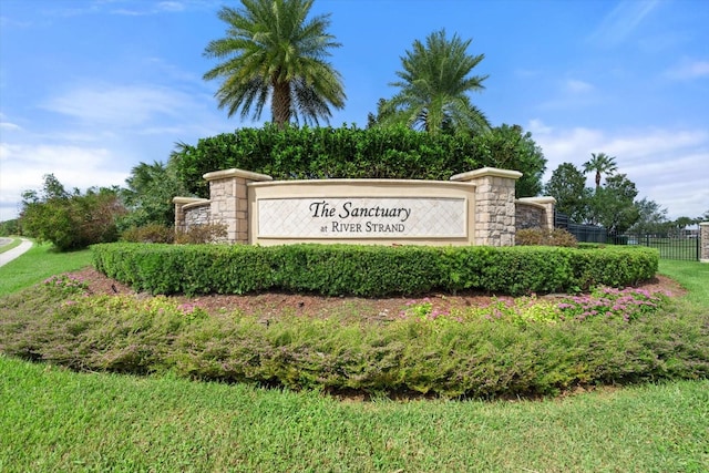 view of community sign