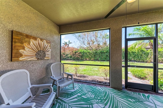 view of sunroom