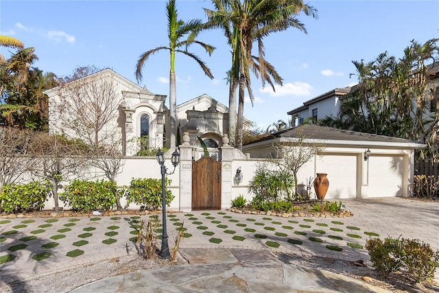 view of front of home featuring a garage