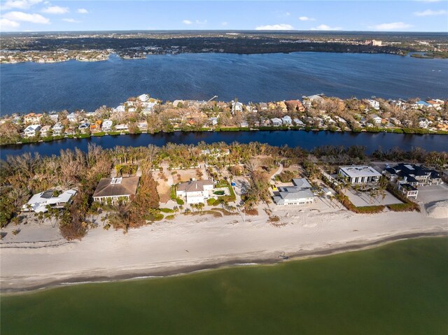8213 Midnight Pass Rd, Sarasota, FL 34242 - aerial view with a water view and a residential view