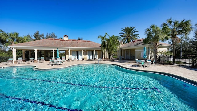 view of pool with a patio