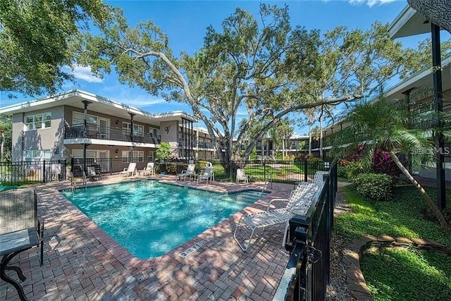 view of pool with a patio