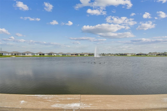 view of water feature