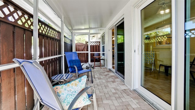 view of sunroom