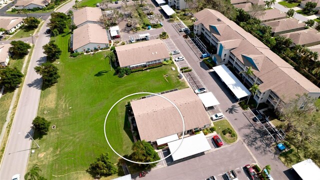 drone / aerial view featuring a residential view