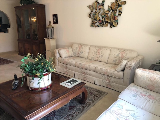 view of carpeted living room