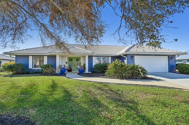 218 Brandywine Cir, Englewood, FL 34223 - single story home with a garage, a tiled roof, driveway, and french doors