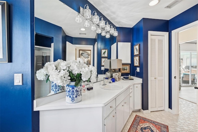 bathroom with vanity