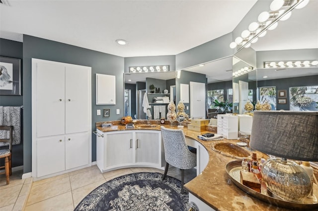 bathroom featuring vanity and tile patterned floors