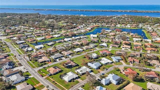 218 Brandywine Cir, Englewood, FL 34223 - birds eye view of property featuring a water view and a residential view