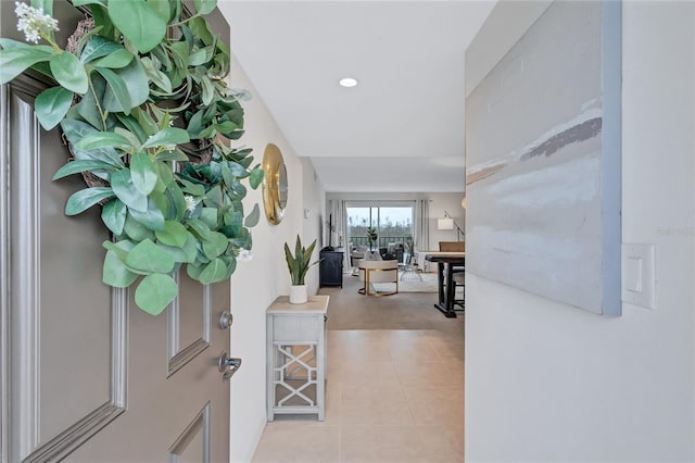 entrance foyer featuring tile patterned floors