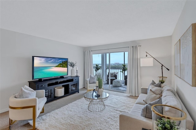 view of carpeted living room