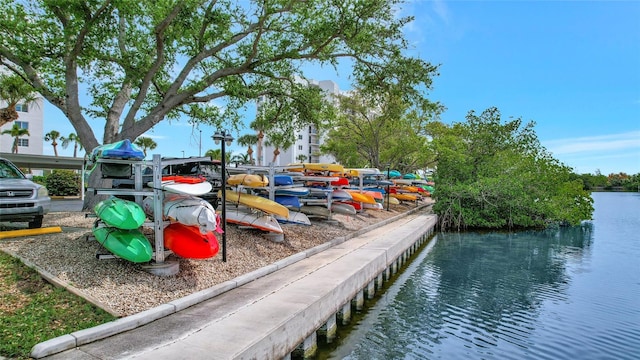 view of property's community featuring a water view