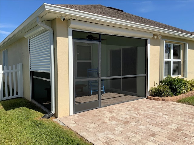 rear view of property with a patio area