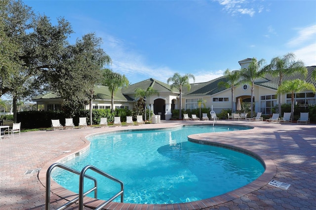 view of pool with a patio