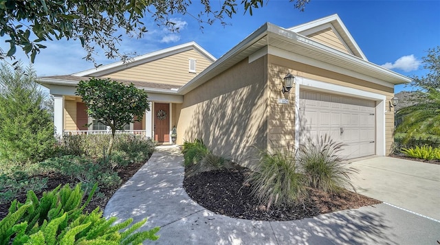 view of front of home featuring a garage