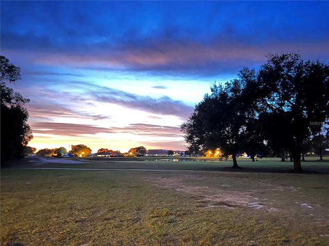 view of community with a lawn