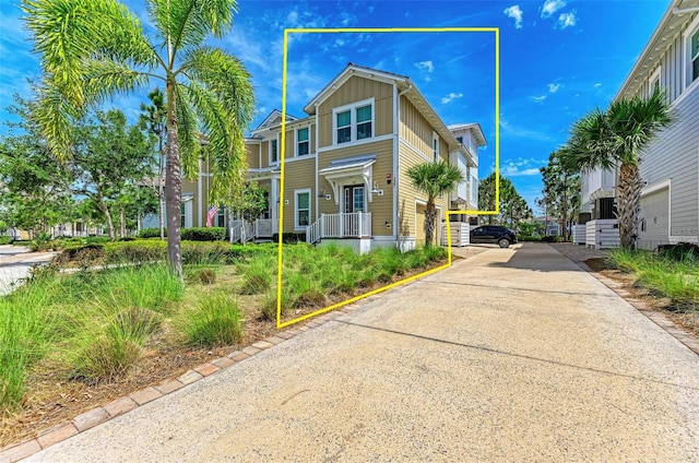 exterior space featuring covered porch