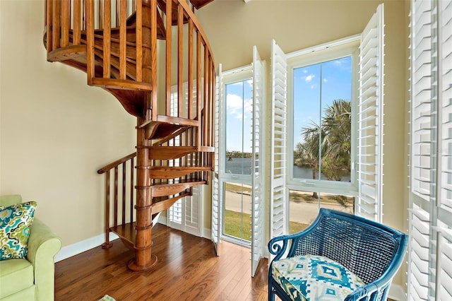 interior space featuring hardwood / wood-style floors