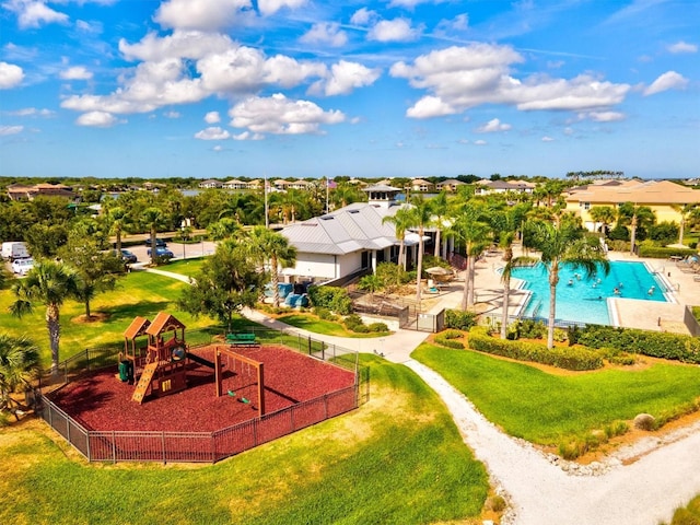 birds eye view of property