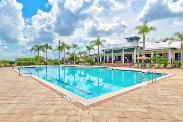 view of pool with a patio area