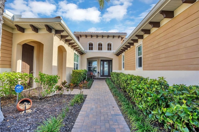 view of doorway to property