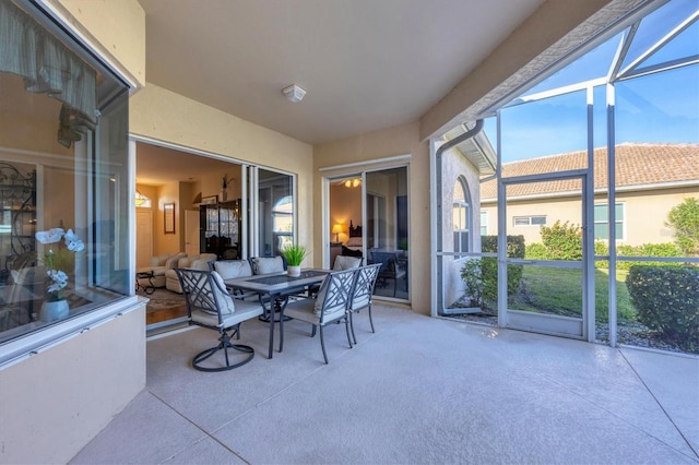 view of sunroom / solarium