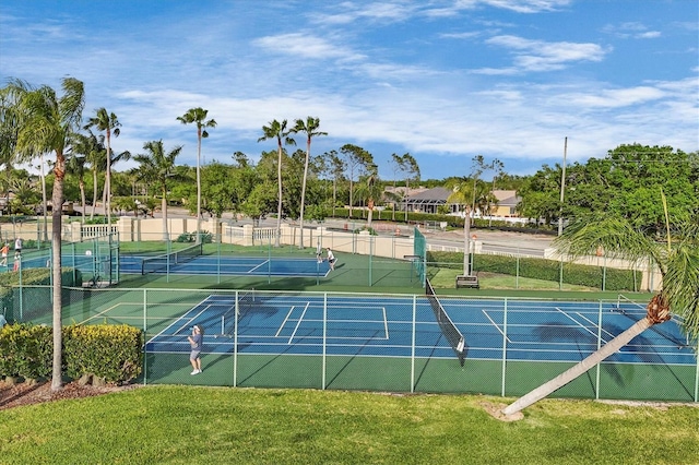 2921 Seasons Blvd, Sarasota, FL 34240 - view of tennis court with community basketball court
