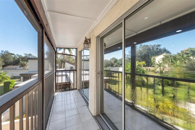 view of sunroom