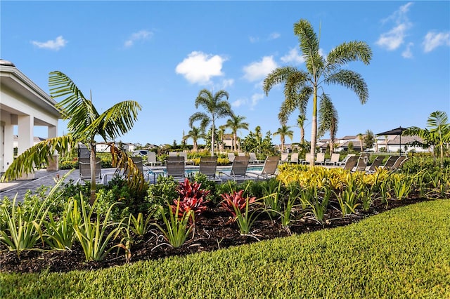 10442 Morning Mist, Sarasota, FL 34241 - view of yard featuring an outdoor pool and a residential view