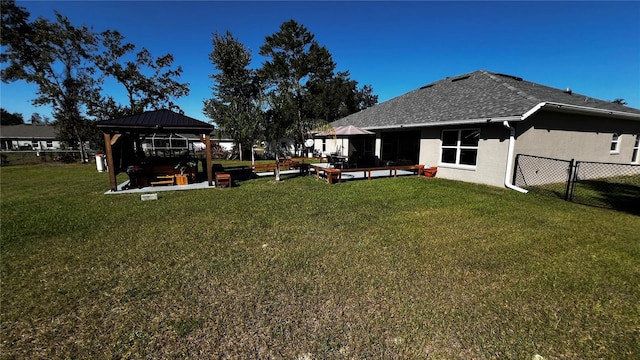 view of yard featuring a gazebo