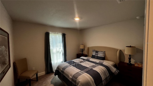 view of carpeted bedroom